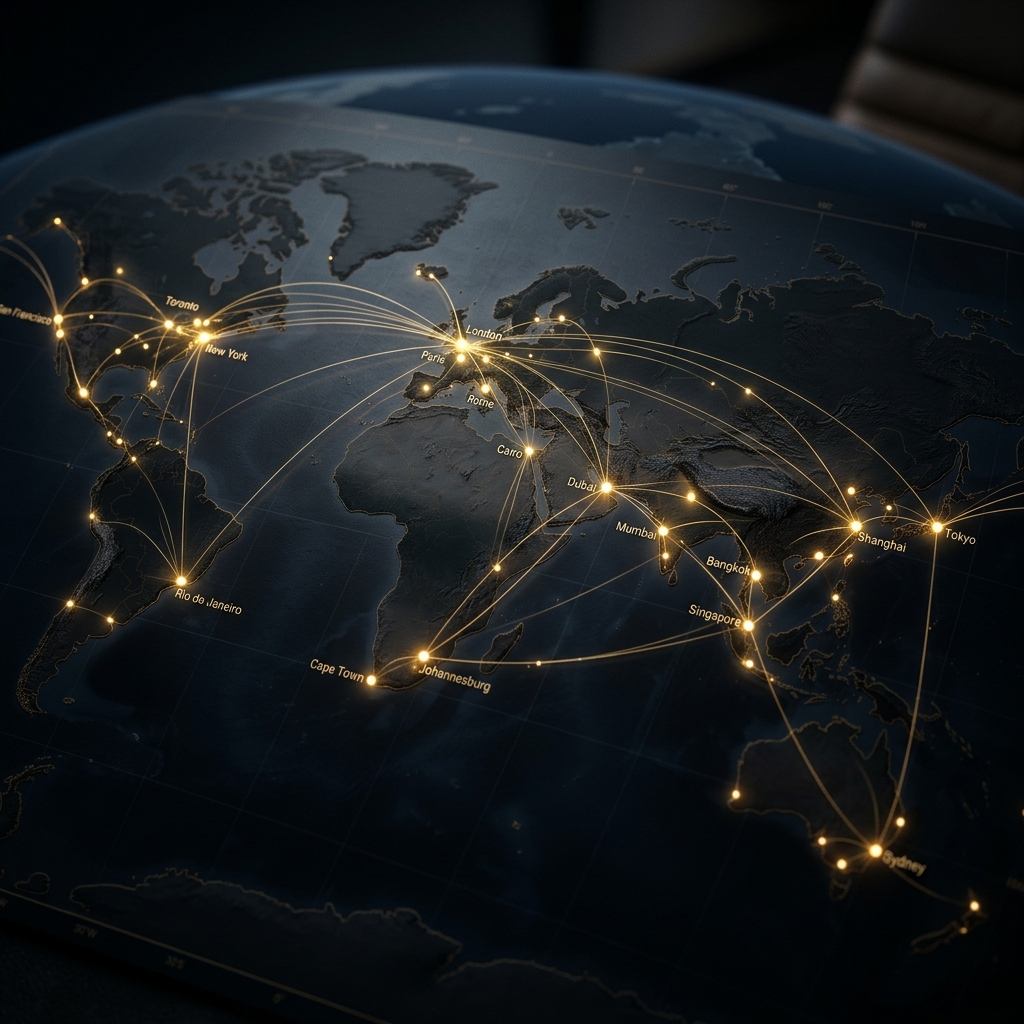 World Map Connections